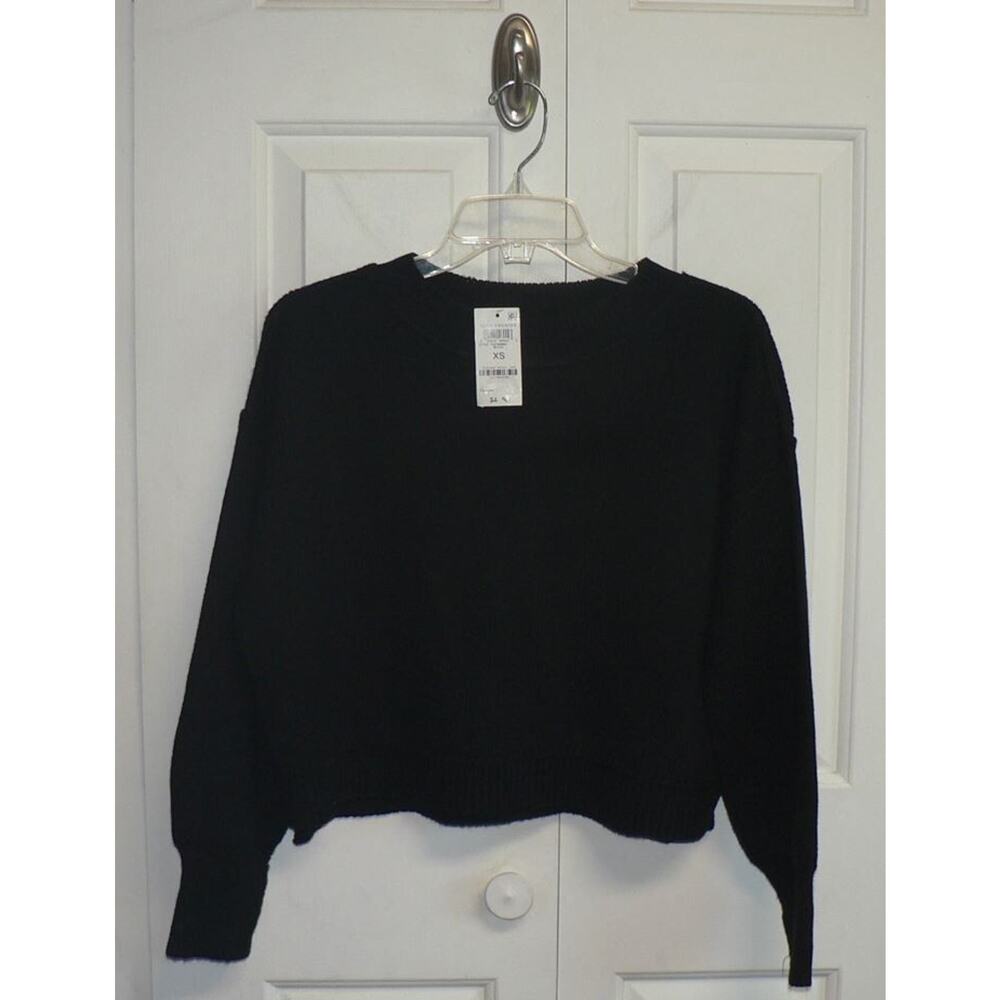 And Now This Women's Trendy High-Low Crewneck Seam Sweater in Black XSmall $45